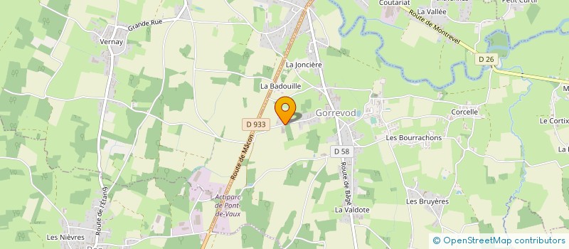 localisation de l'entreprise ARCOS  GORREVOD