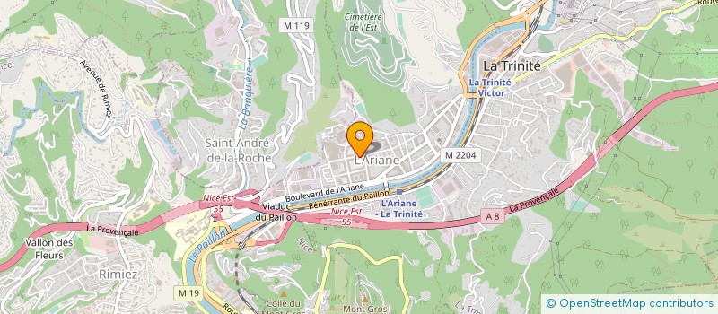 localisation de l'entreprise ARCOSIL à NICE