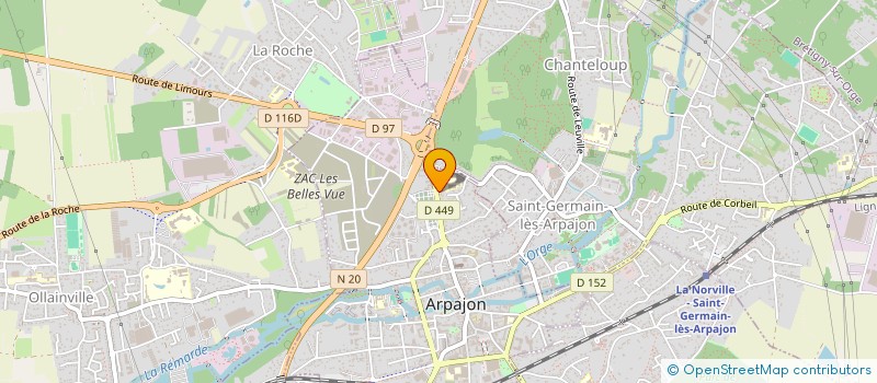 localisation de l'entreprise ARCOTRA à ARPAJON