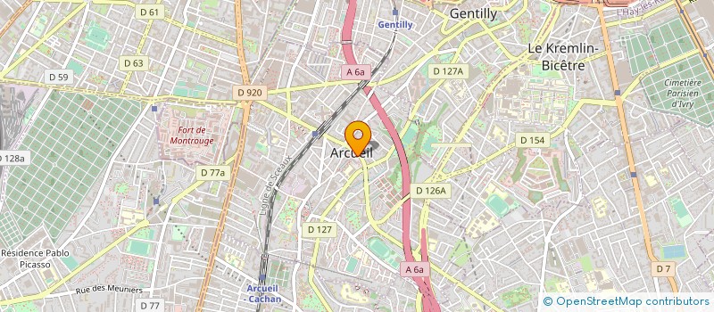 localisation de l'entreprise ARCUEIL DIFFUSION CULTURELLE à ARCUEIL