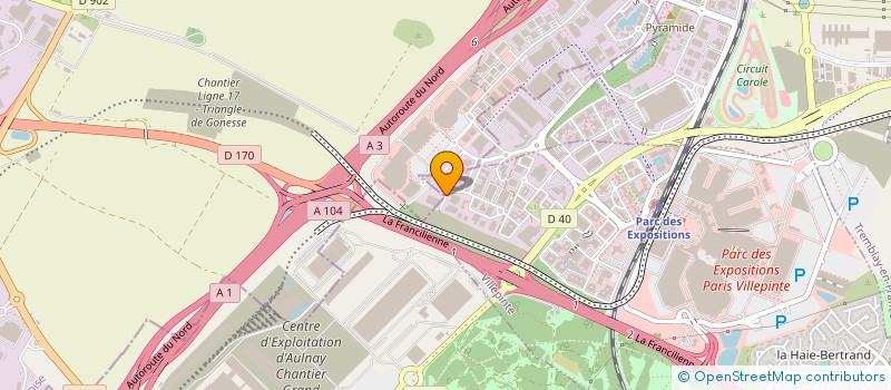 localisation de l'entreprise ARCUS AIR LOGISTIC à VILLEPINTE