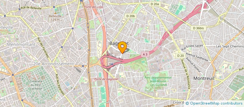 localisation de l'entreprise ARD' BARD  BAGNOLET