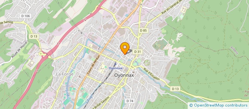 localisation de l'entreprise ARD ELEC à OYONNAX