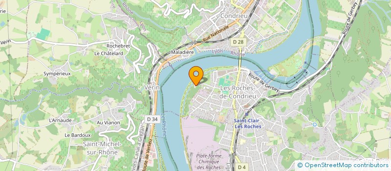 localisation de l'entreprise ARDAGNA CONSEIL FORMATION  LES ROCHES-DE-CONDRIEU