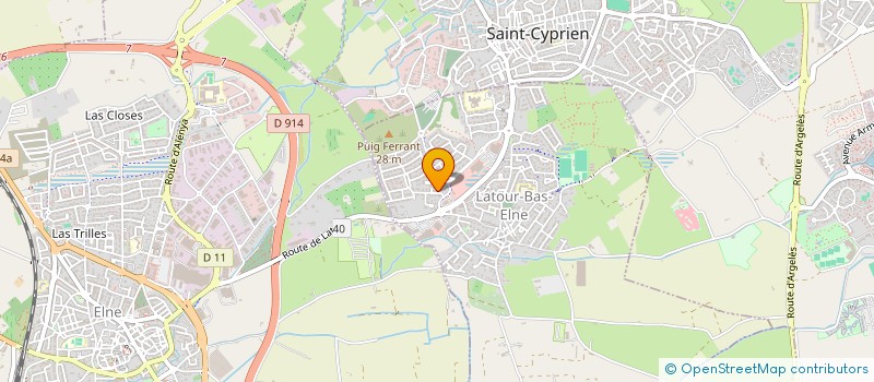 localisation de l'entreprise ARDANOUY NATHALIE  LATOUR-BAS-ELNE