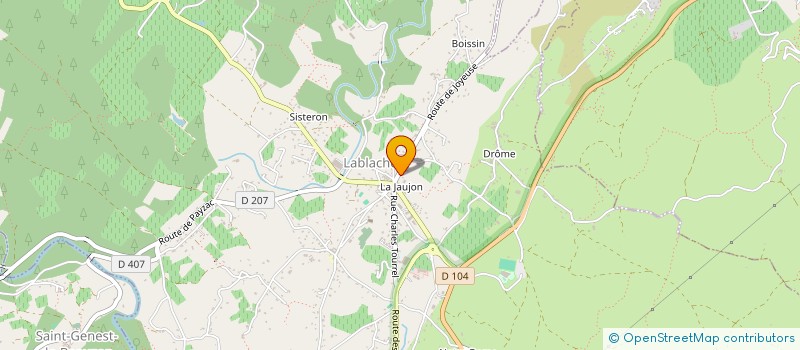 localisation de l'entreprise ARDECH'O CREMERIE  LABLACHERE