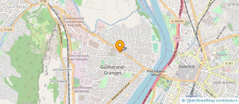 localisation de l'entreprise ARDECHE AUDIO VUE  GUILHERAND-GRANGES