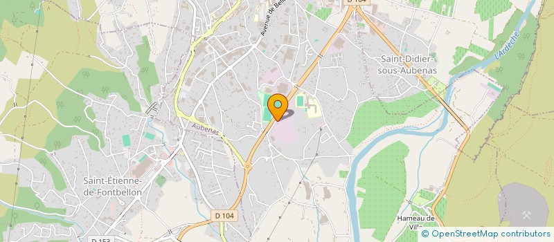 localisation de l'entreprise ARDECHE BETON PRET EMPLOI à AUBENAS