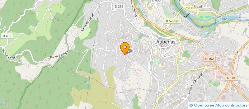 localisation de l'entreprise ARDECHE CADEAUX à AUBENAS