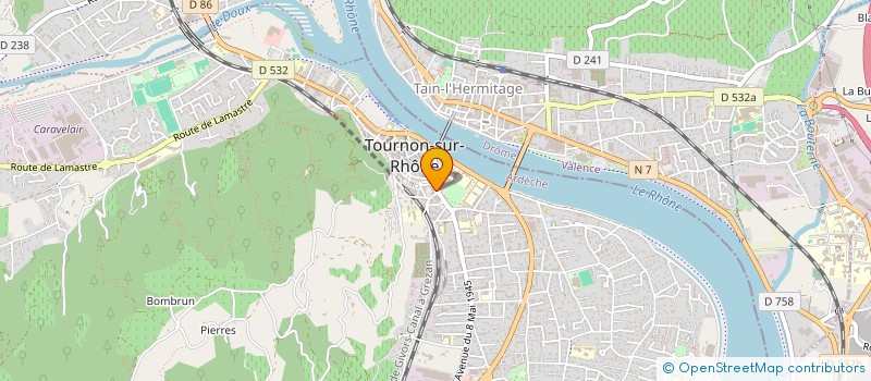 localisation de l'entreprise ARDECHE COIFFURE à TOURNON-SUR-RHONE