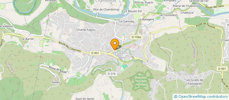 localisation de l'entreprise ARDECHE FORMATION  LES VANS