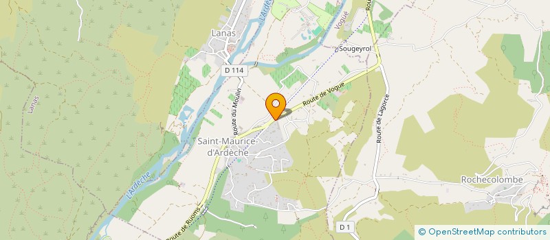 localisation de l'entreprise ARDECHE GITES VACANCES  SAINT-MAURICE-D'ARDECHE