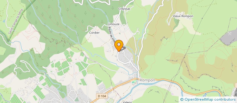 localisation de l'entreprise ARDECHE MACONNERIE GENERALE PEINTURE RENOVATION  ROMPON