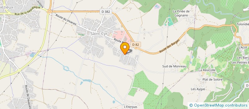 localisation de l'entreprise ARDECHE ORGANISATION ET SERVICES à SAINT-CYR