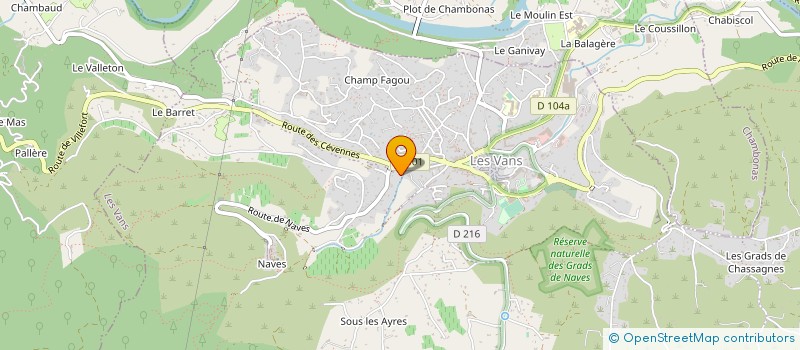 localisation de l'entreprise ARDECHE SERVICE NETTOYAGE à LES VANS