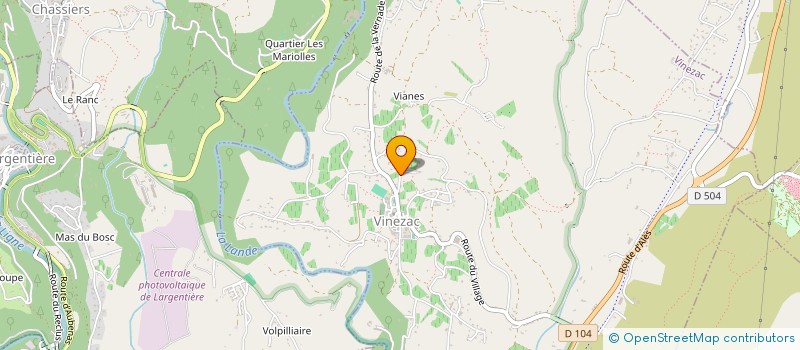 localisation de l'entreprise ARDECHE SPORT NATURE & CO  VINEZAC