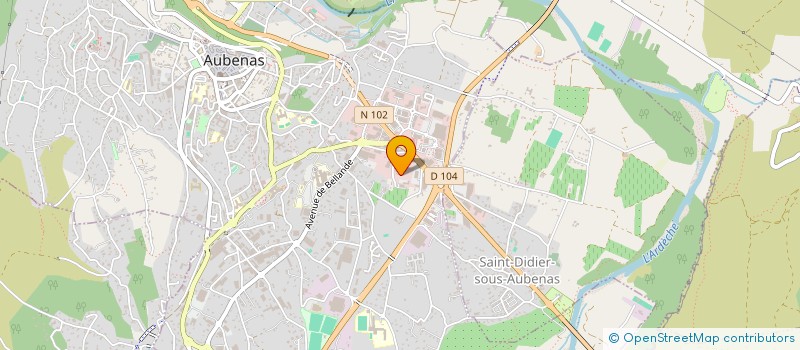 localisation de l'entreprise ARDECHE SUD ELECTRICITE à AUBENAS