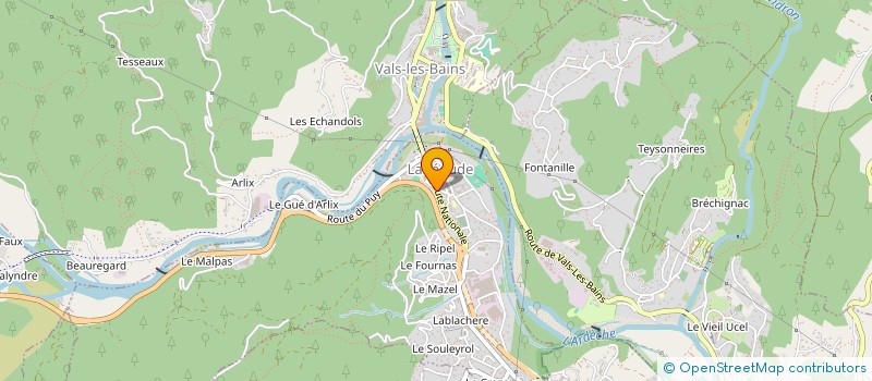 localisation de l'entreprise ARDECHE TERRE GLACE  LABEGUDE