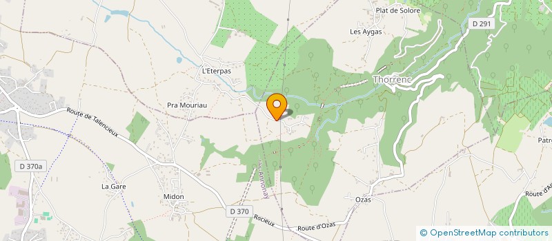 localisation de l'entreprise ARDECHE TRAITEUR  THORRENC