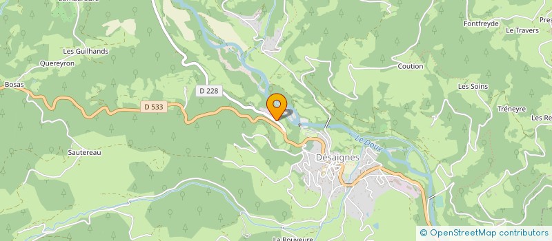 localisation de l'entreprise ARDECHOISE DES PLASTIQUES DES BRUYERES à DESAIGNES