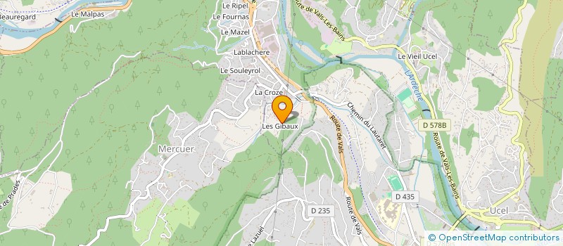 localisation de l'entreprise ARDECHOISE SECUR SAUVETAGE AQUATIQUE  LABEGUDE