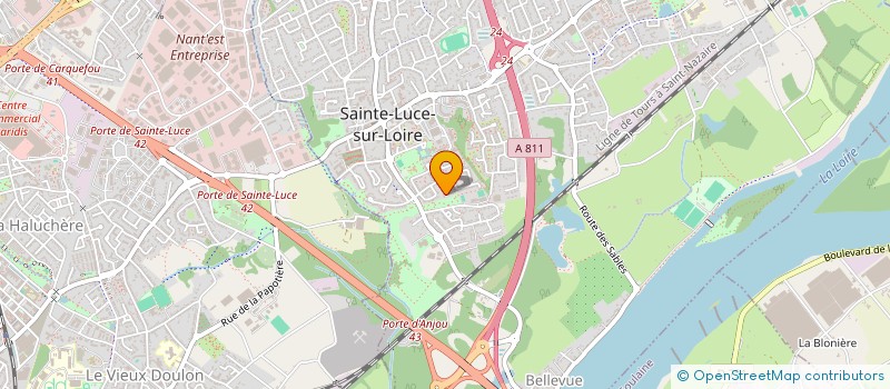 localisation de l'entreprise ARDEMUSE ASSOCIATION POUR LA RECHERCHE ET LE DEVELOPPEMENT DE L'ECOUTE MUSICALE A L'ECOLE  SAINTE-LUCE-SUR-LOIRE