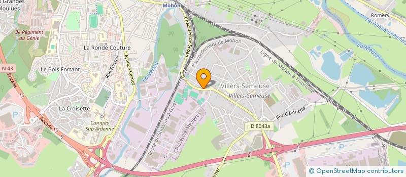 localisation de l'entreprise ARDEN'DRIVE à VILLERS-SEMEUSE