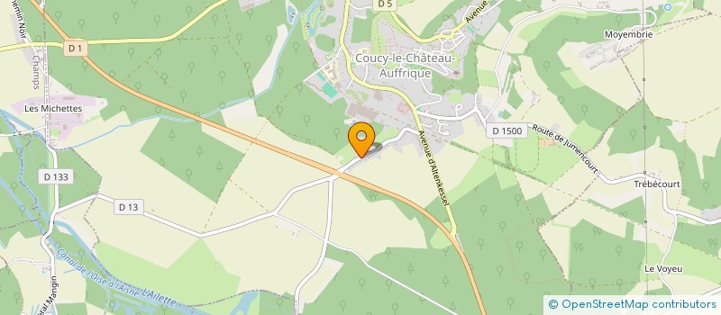 localisation de l'entreprise ARDEN LOIRAISNE  COUCY-LE-CHATEAU-AUFFRIQUE