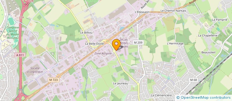 localisation de l'entreprise ARDENCE  THOUARE-SUR-LOIRE