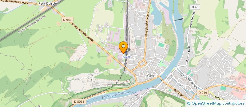 localisation de l'entreprise ARDENLIGHT  GIVET