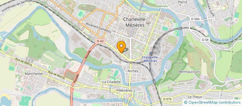 localisation de l'entreprise ARDENNE CHAMPAGNE UNIMA  CHARLEVILLE-MEZIERES