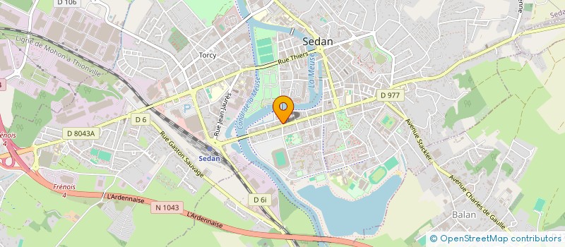 localisation de l'entreprise ARDENNES CLUB DES PARTENAIRES DU C.S.S.A.  SEDAN