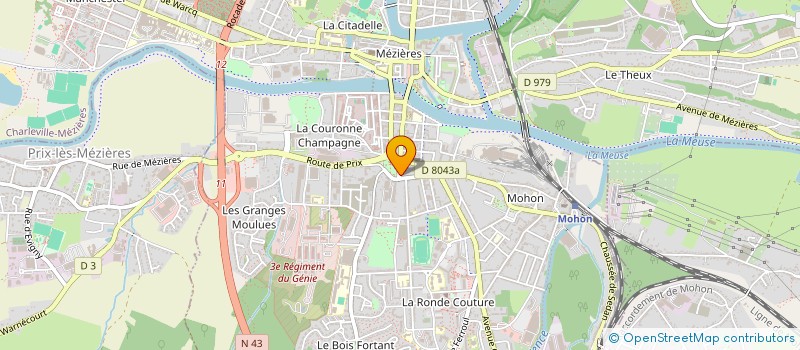 localisation de l'entreprise ARDENNES FUTSAL  CHARLEVILLE-MEZIERES