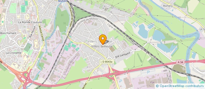 localisation de l'entreprise ARDENNES GENEALOGIE  VILLERS-SEMEUSE