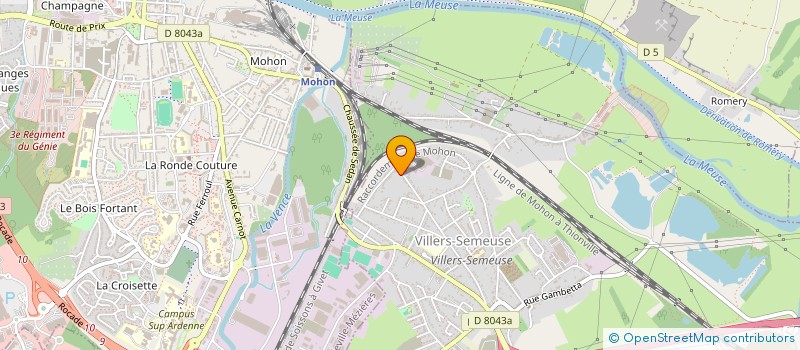 localisation de l'entreprise ARDENNES INCENDIE DC à VILLERS-SEMEUSE