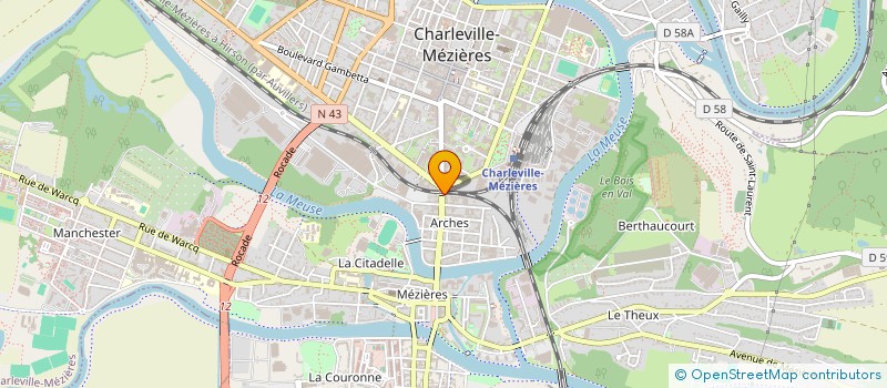 localisation de l'entreprise ARDENNES RESTO ET COMMERCE à CHARLEVILLE-MEZIERES
