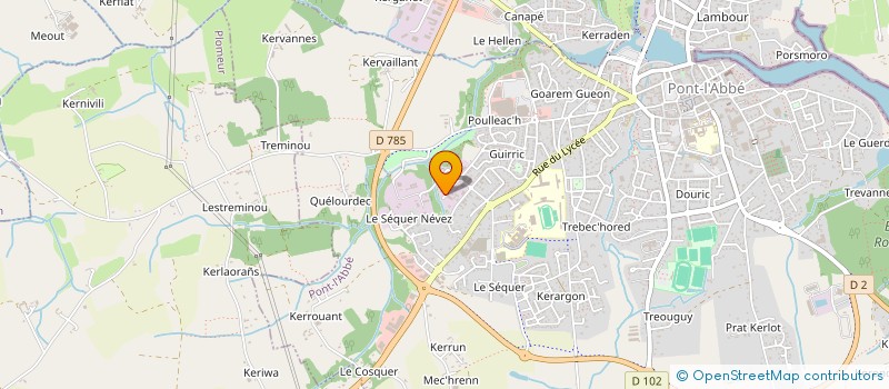 localisation de l'entreprise ARDESIA PISCINES  PONT-L'ABBE