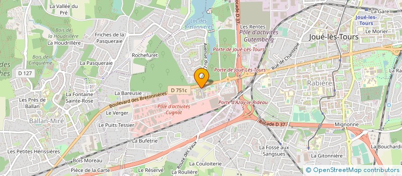 localisation de l'entreprise ARDIR REGION CENTRE à JOUE-LES-TOURS