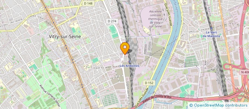 localisation de l'entreprise ARDOINES RESTAURATION à VITRY-SUR-SEINE