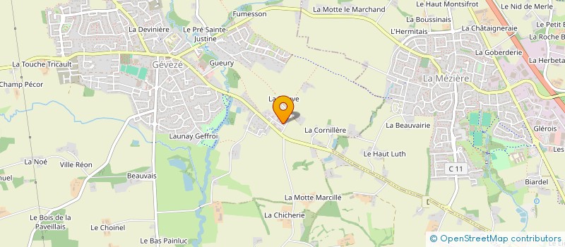 localisation de l'entreprise ARDOISE ET ZINC  GEVEZE