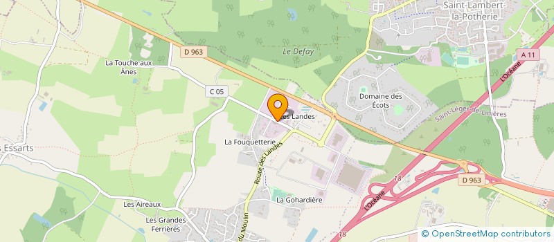 localisation de l'entreprise ARDOISE ZINGUERIE NEGOCE à SAINT-LEGER-DE-LINIERES