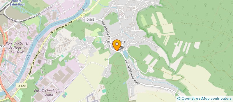 localisation de l'entreprise ARDOISES TUILES ZINGUERIE à VERNEUIL-EN-HALATTE