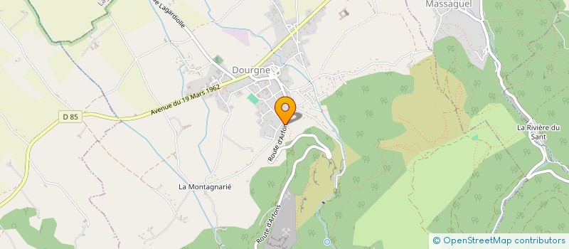 localisation de l'entreprise ARDOISIERES LA MONTAGNE NOIR à DOURGNE
