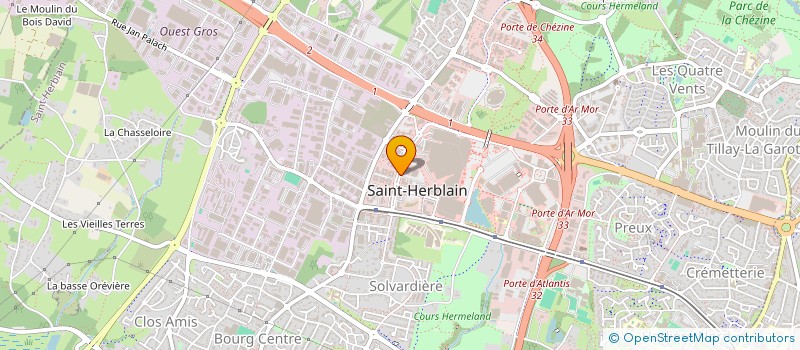 localisation de l'entreprise ARDUNA ( ASSOCIATION POUR LA RECHERCHE ET LE DEVELOPPEMENT DE L'UROLOGIE-NANTES-ATLANTIS) à ST-HERBLAIN