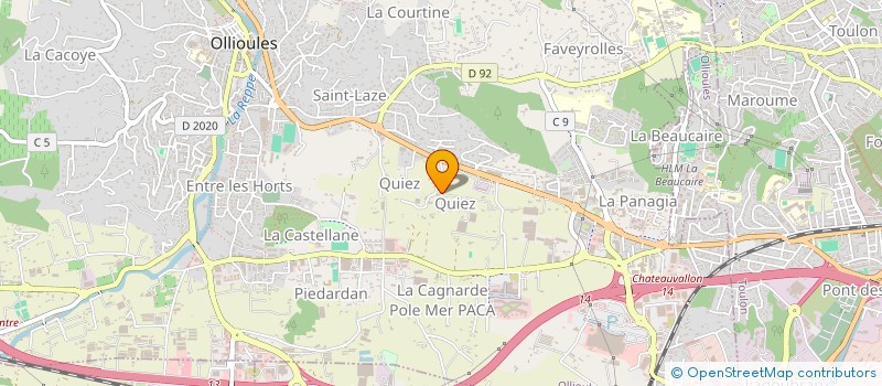 localisation de l'entreprise ARE à OLLIOULES