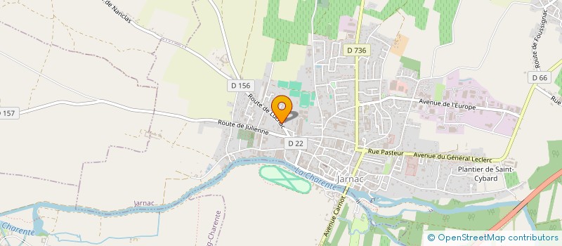 localisation de l'entreprise ARE TP à JARNAC