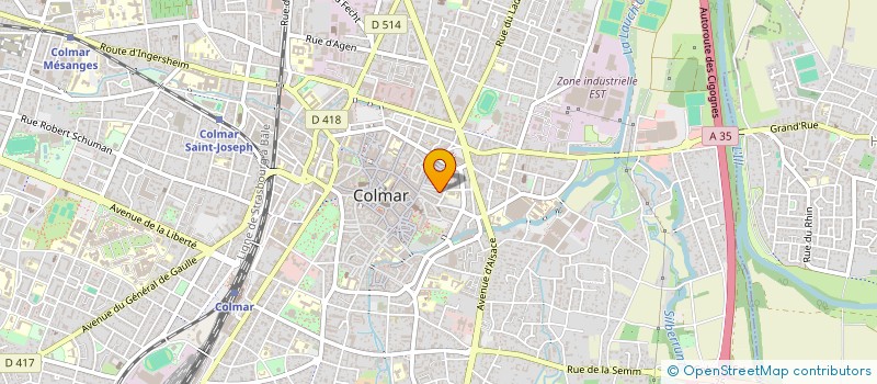 localisation de l'entreprise AREA  COLMAR