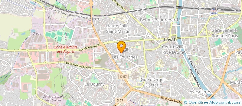 localisation de l'entreprise AREA 53 à LAVAL