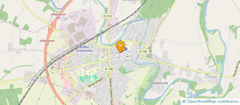 localisation de l'entreprise AREA à RUFFEC