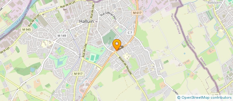 localisation de l'entreprise AREA RENOVATION à HALLUIN